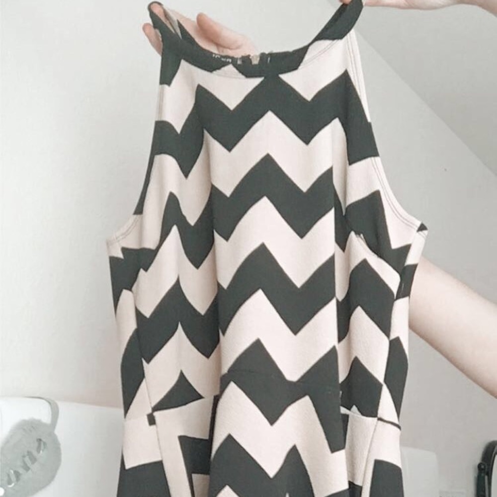 Chevron pattern, vintage style dress